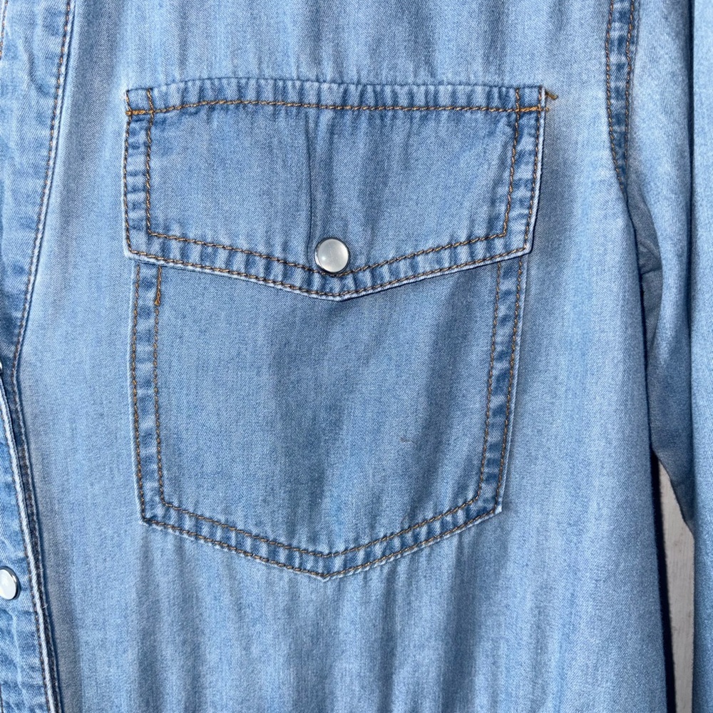 Veronica Beard Atari Chambray Tiered Western Boho… - image 4